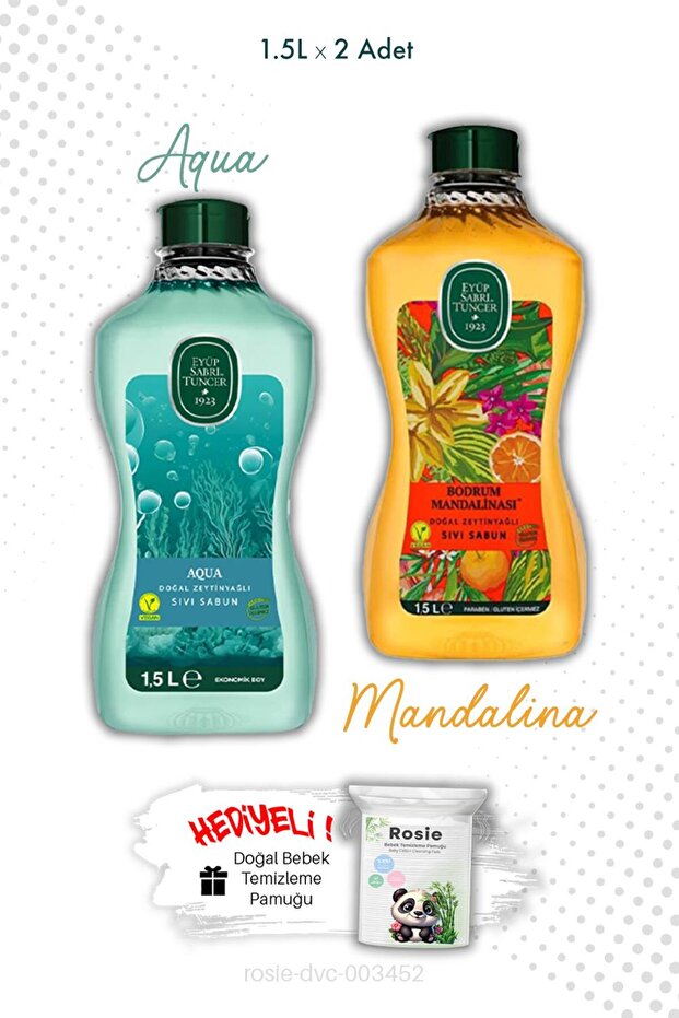 Aqua and Bodrum Tangerine 1.5L Liquid Soap and Rosie