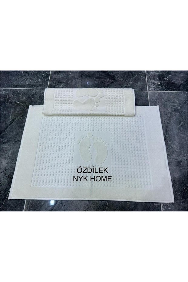 Özdilek Foot Towel 2 Pieces Size 50-70 All Colors Are Original Products Cream