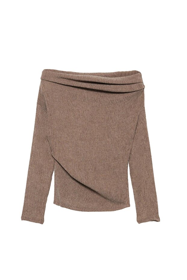 Bambula geniş yakalı top - 3