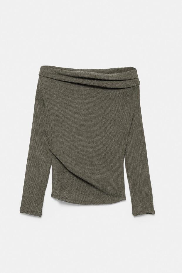 Bambula geniş yakalı top - 7