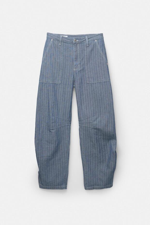 Çizgili balon jean - 6