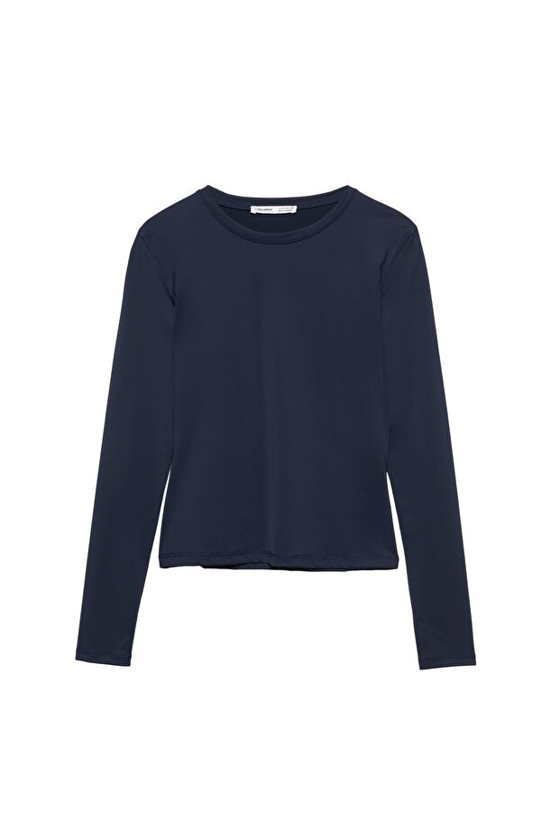 Vücuda oturan poliamid t-shirt - 3