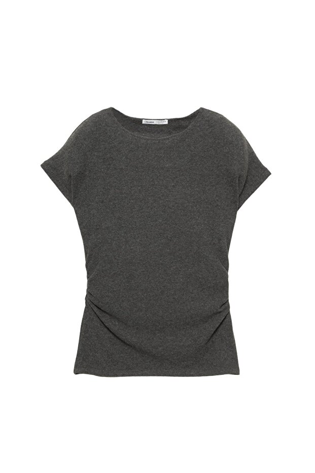 Soft touch yan büzgülü tişört - 3