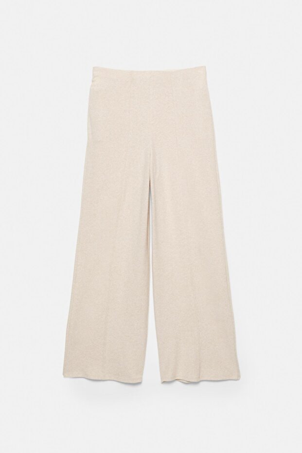 Yumuşak dokunuşlu geniş paça pantolon - 6