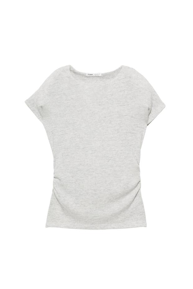 Soft touch yan büzgülü tişört - 3