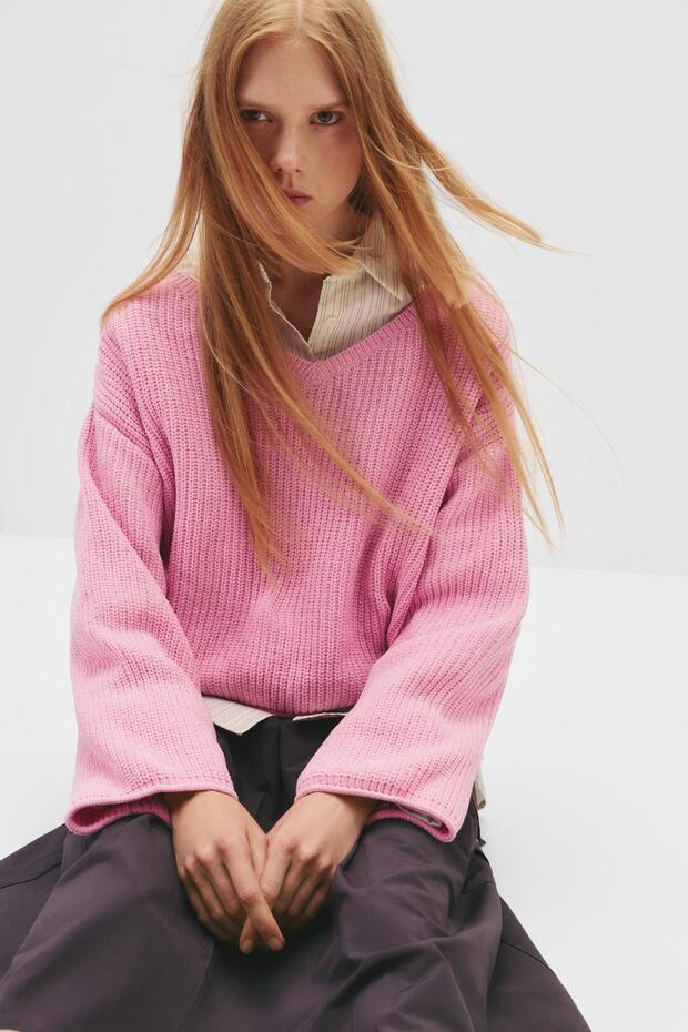 Şönil V yaka kazak - 1