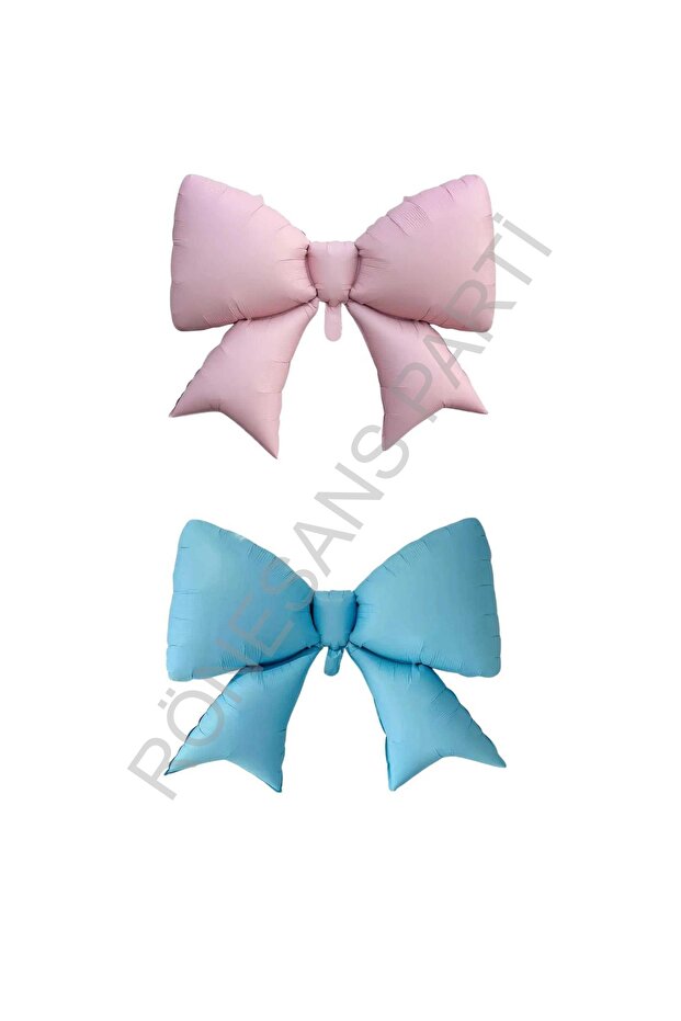 Pink - Blue Color 2 Pieces Bow Foil Balloon 98*75 cm