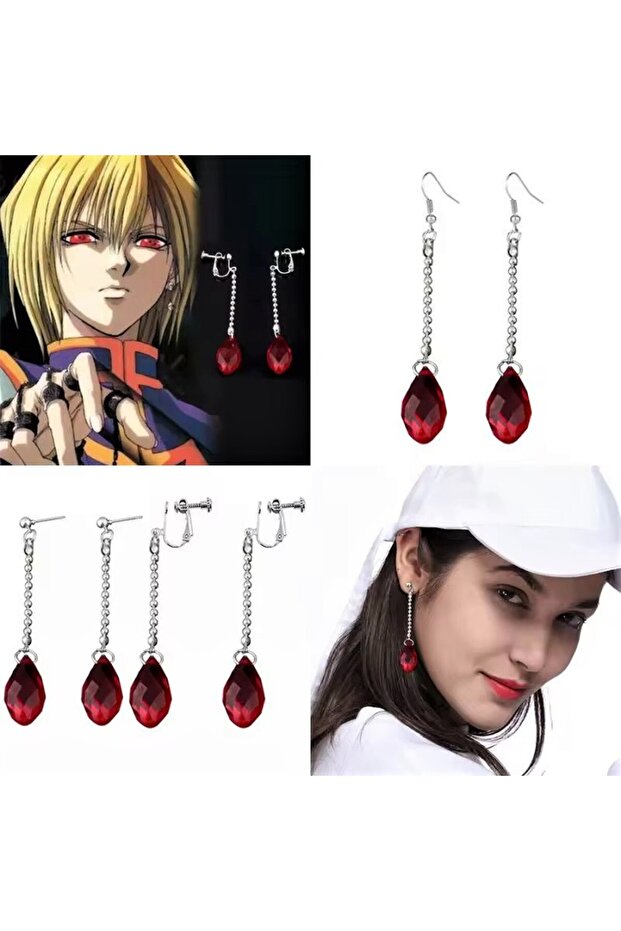 Anime Hunter X Diamond Earrings Cosplay Jewelry