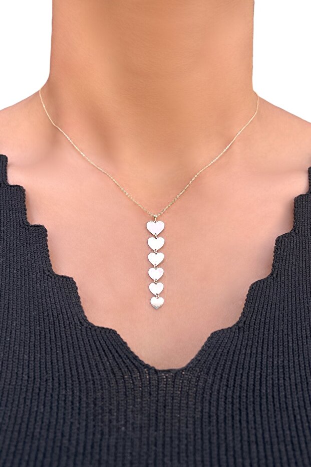 Kalp Plaka Altın Kolye - 3