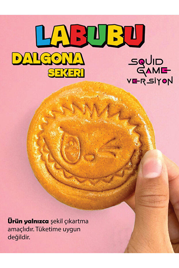 Labubu Dalgona Şekeri - Squid Game Labubu Dalgona Kurabiye Oyunu - 1