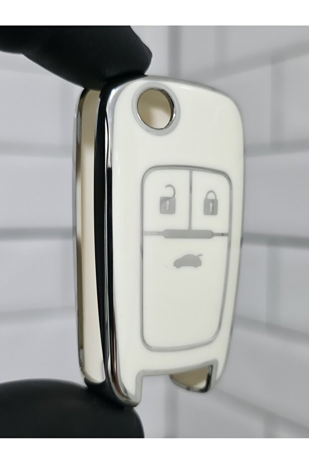 Opel Astra Corsa Insignia Adam Mokka Zafira Switch Nano Key Case Cover White Silver