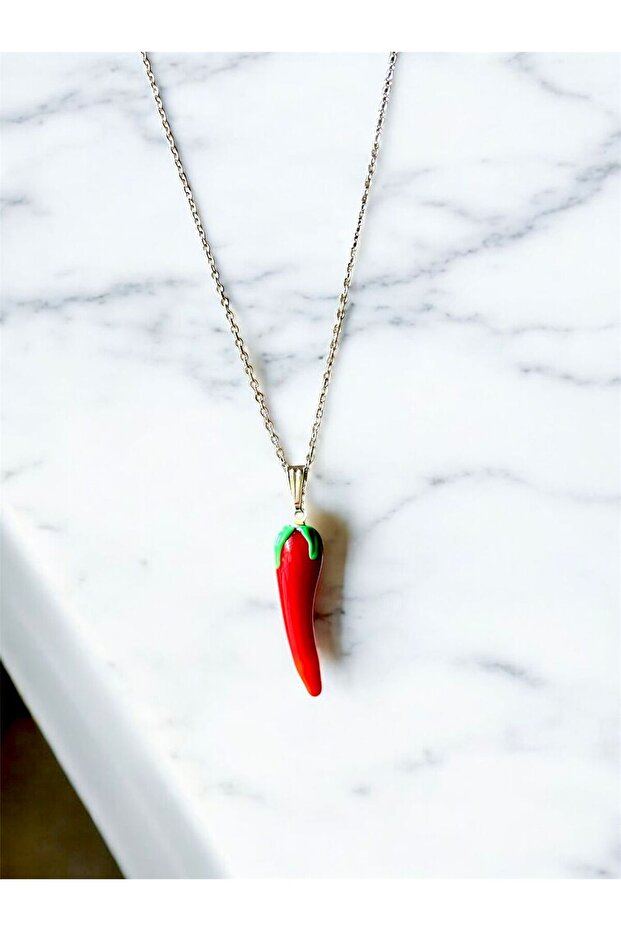 Handmade Murano Glass Pepper Figured Pendant
