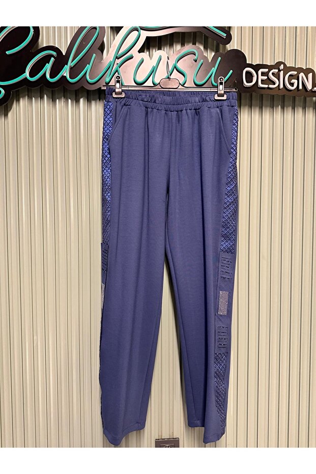 طقم ثلاثي من الخيزران والمودال - نيلي - 4