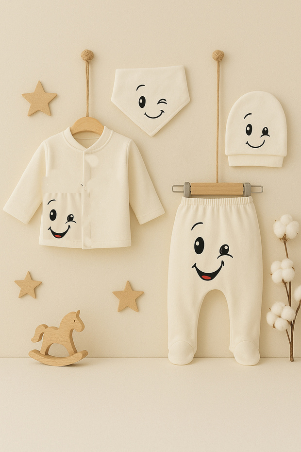 Baby Boy Hospital Discharge Set Emoji