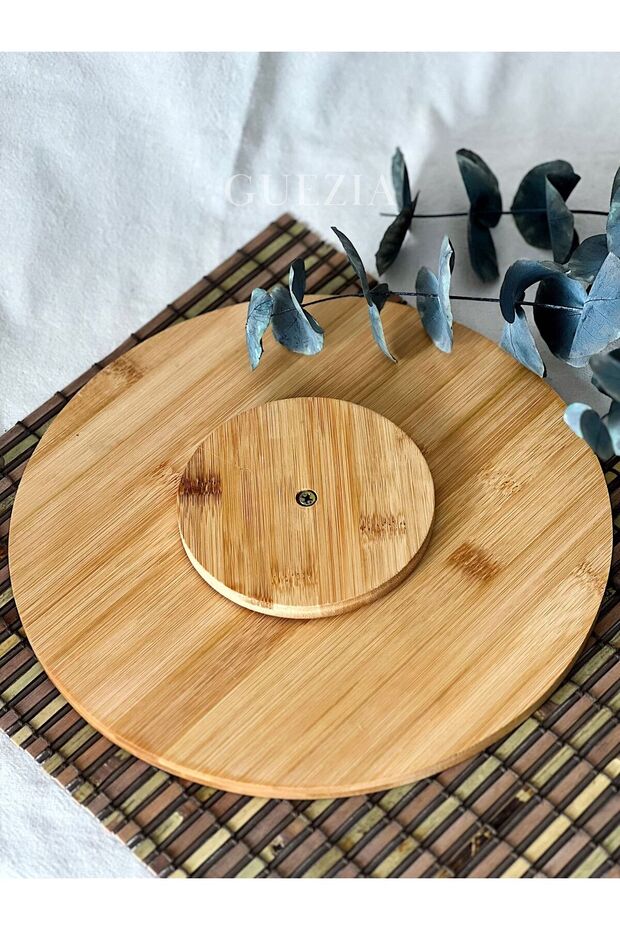 Dönen Bambu Sunumluk 28 cm - 2