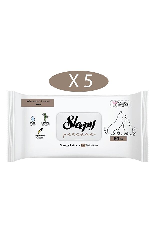 Petcare Pet Wet Towel 60Li X 5 Pieces (300 Sheets)