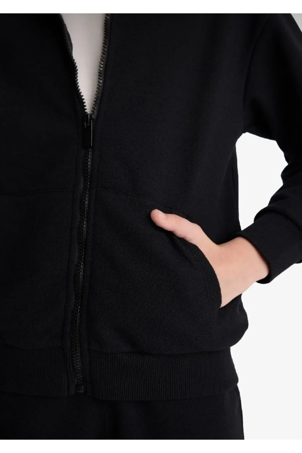 Çocuk kapüşonlu kışlık sweatshirt