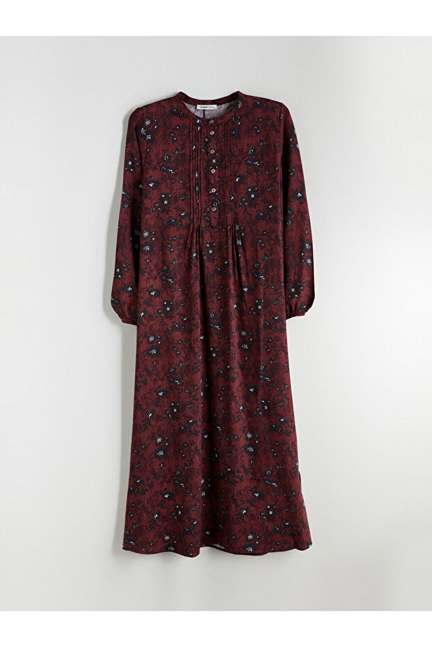 Sparkling Choices from Shining Store |   Plus Size Judge Collar Patterned A-Line Dress - 5