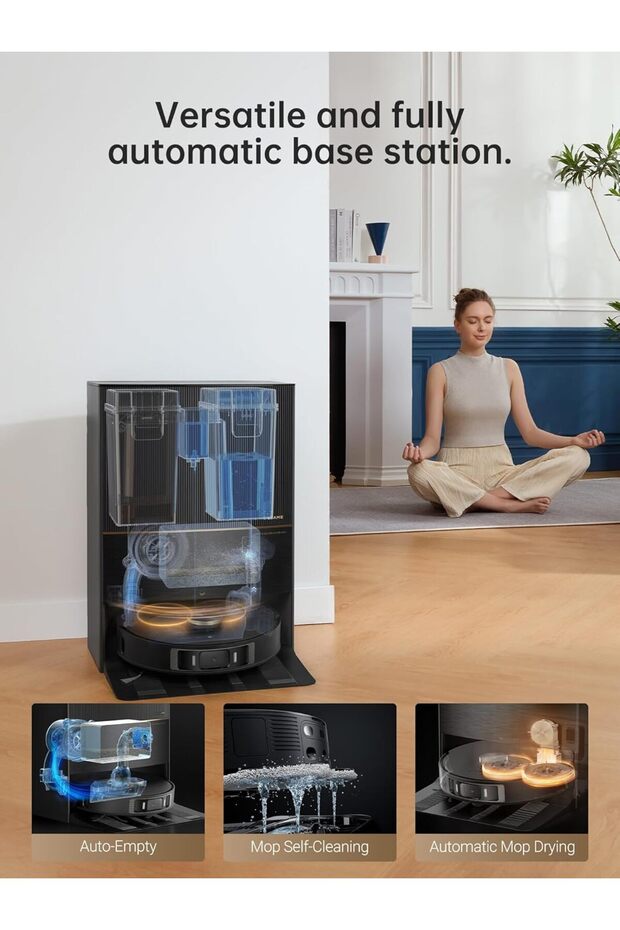 L20 Ultra Robot Vacuum and Mop with Auto Removal, Washing, Drying, 7000Pa Suction, Self-Empty - 3