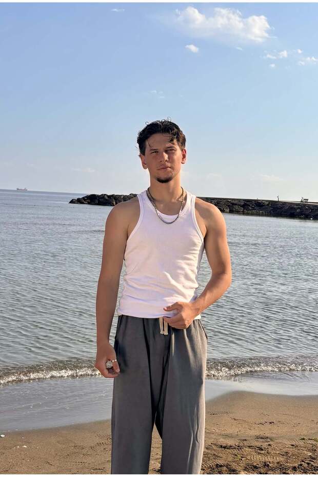 Premium Basic Fitilli Atlet Beyaz - 1