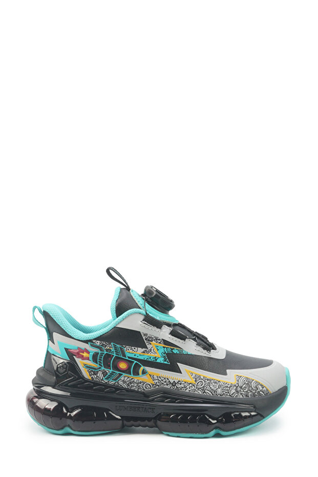 Nasa Pu 5Pr Black Boys' Sports Shoes