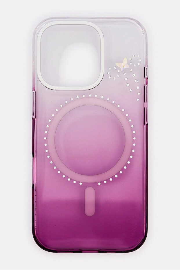 iPhone 16 pro Butterfly Magsafe Protective Case, Purple