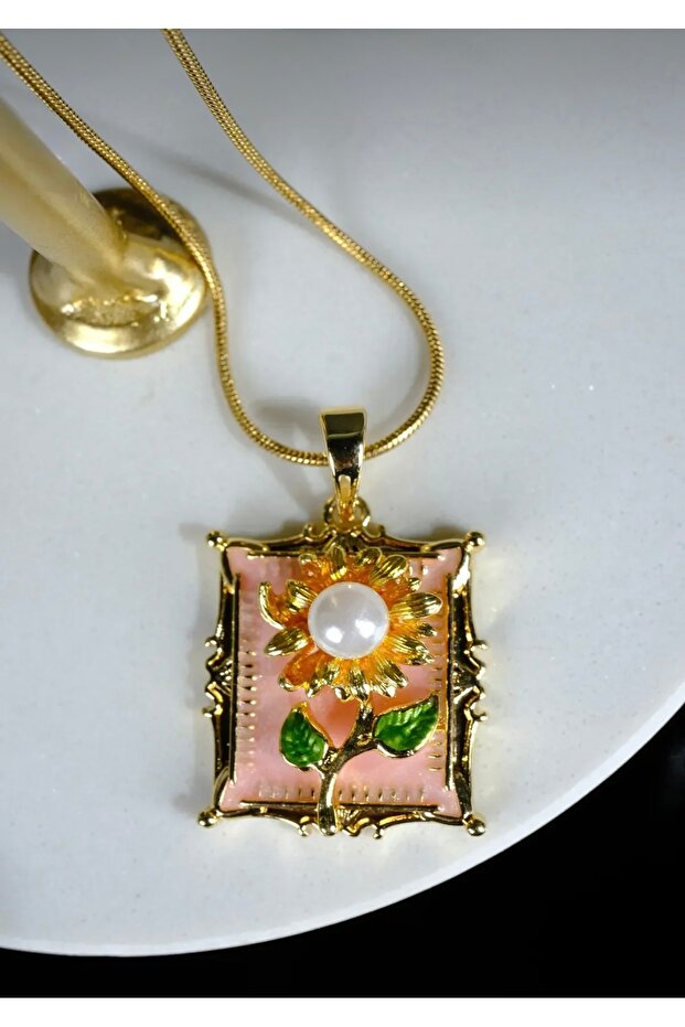 Ayçiçeği İnci Kolye - 1