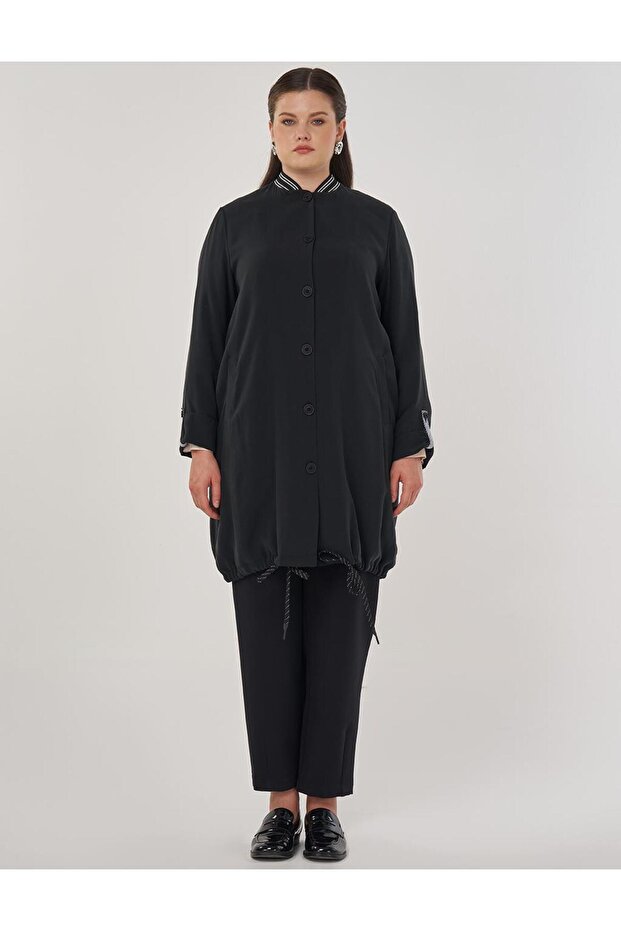 Bilekleri Katlanabilir Rayon Giy Çık Siyah - 3