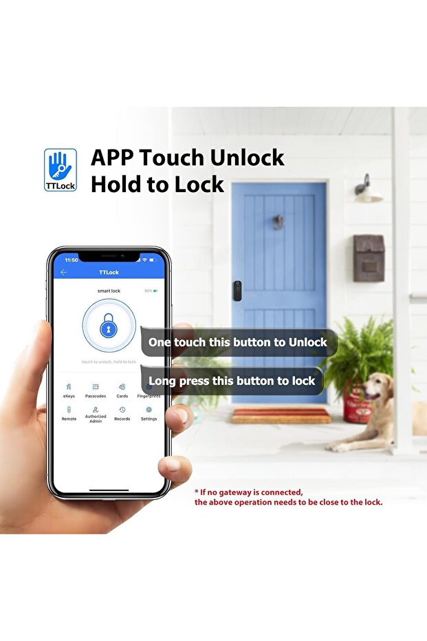 قفل ذكي، قفل مقاوم للعوامل الجوية، بصمة إصبع بيومترية مع لوحة مفاتيح تعمل باللمس، بطاقة، جهاز تحكم عن بعد - 4
