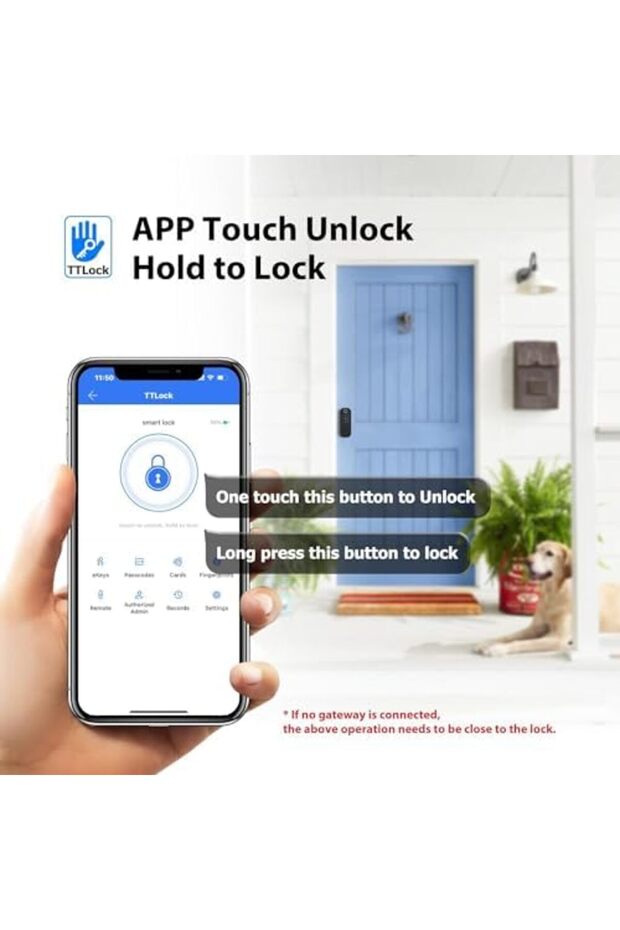 قفل ذكي، قفل مقاوم للعوامل الجوية، بصمة إصبع بيومترية مع لوحة مفاتيح تعمل باللمس، بطاقة، جهاز تحكم عن بعد - 5