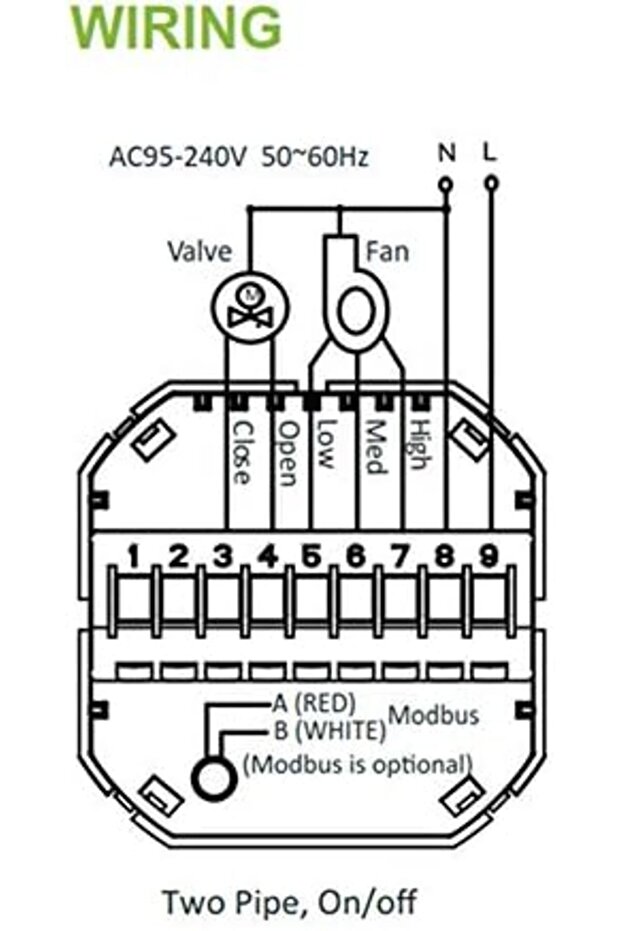 WiFi Smart Central Air Conditioner Thermostat Temperature Controller Fan Coil Unit Works with A - 7