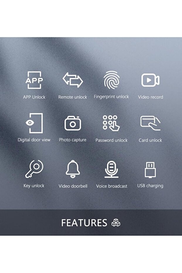 قفل ذكي مزود بكاميرا، وميزة التعرف على الوجه ثلاثي الأبعاد، ومراقبة فورية، وتقنية الاتصال الداخلي عبر الفيديو عبر شبكة WiFi - 8