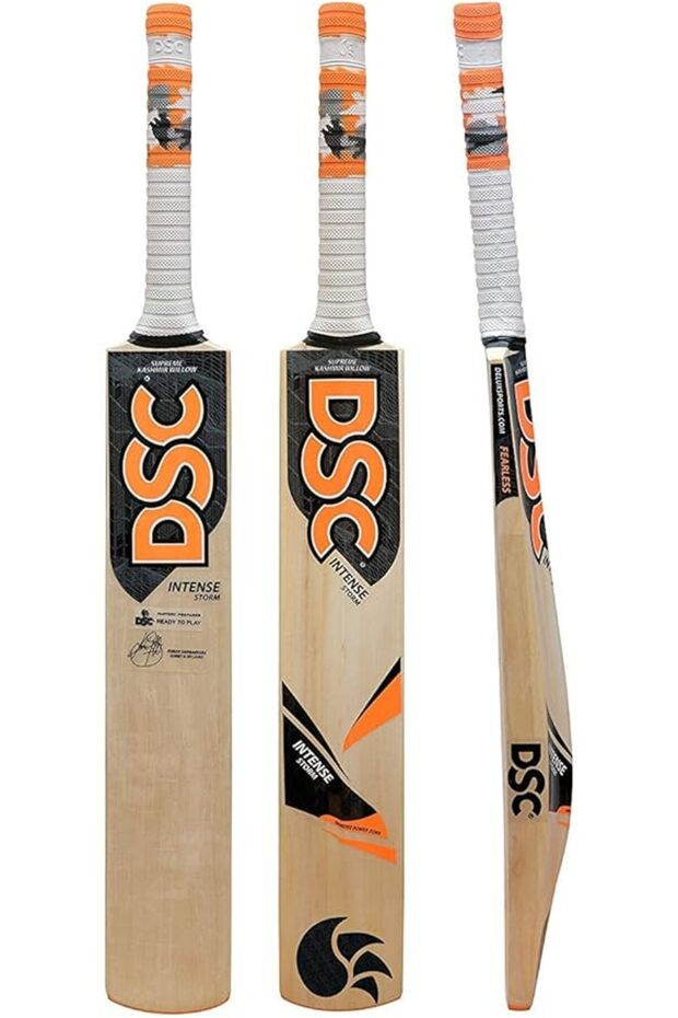 Intense Storm Kashmir Willow Cricket Bat Size: Short Handle, Ball_ type : Leather Ball