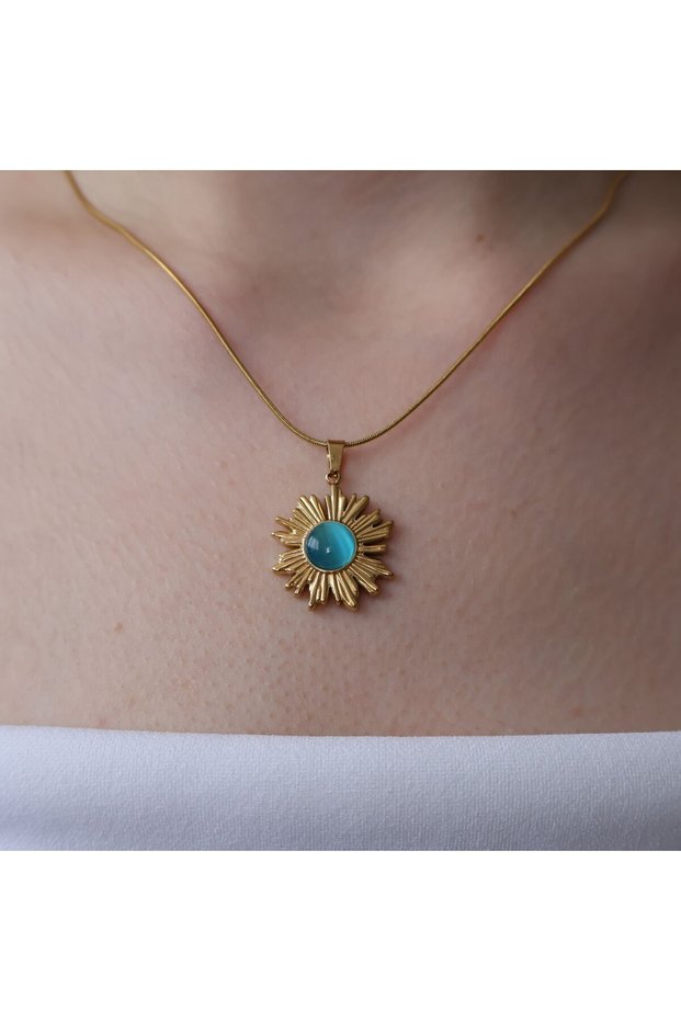 Aveny Steel Necklace-Blue