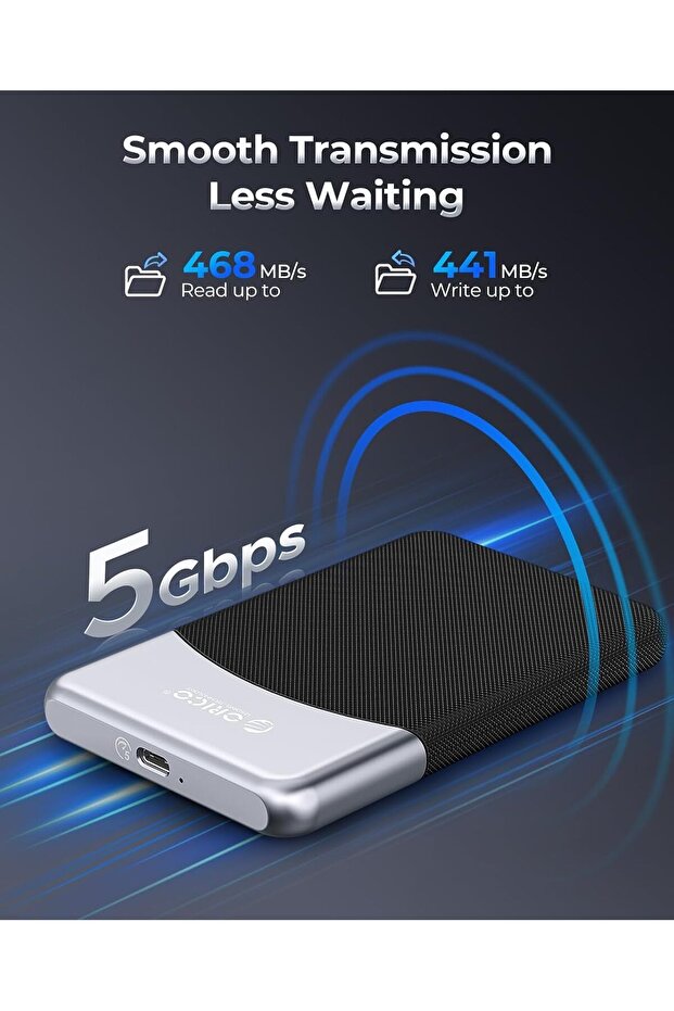 1TB External SSD with 2 in 1 USB C Cable, Portable Solid State Drive USB 3.2 Gen 1 Up to 460MB - 4