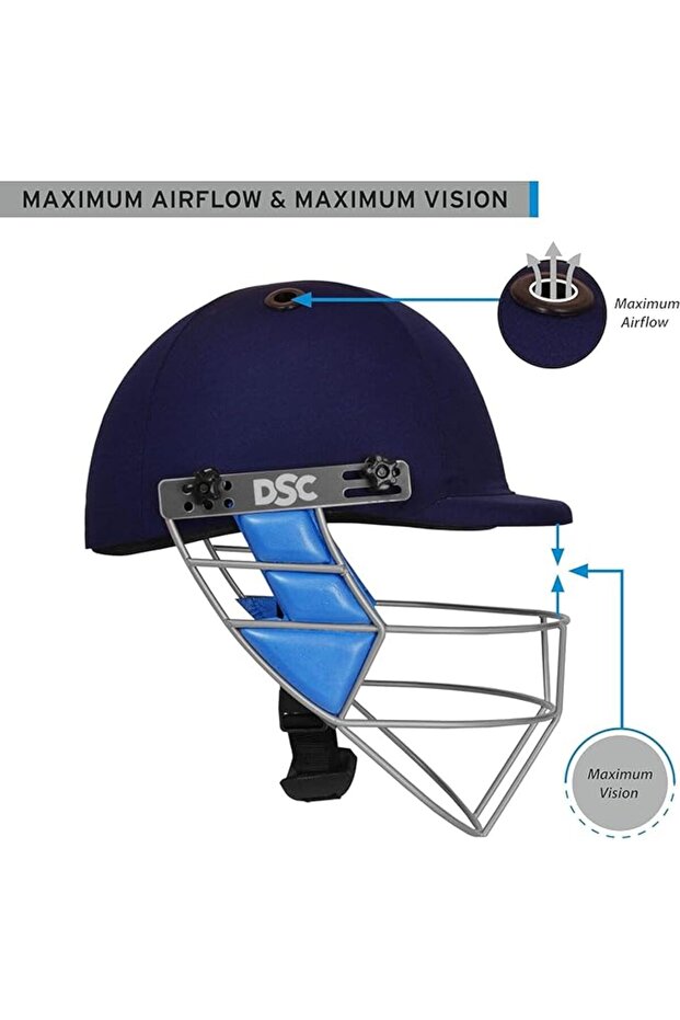 خوذة حارس الكريكيت متوسطة الحجم (بحرية) - 4