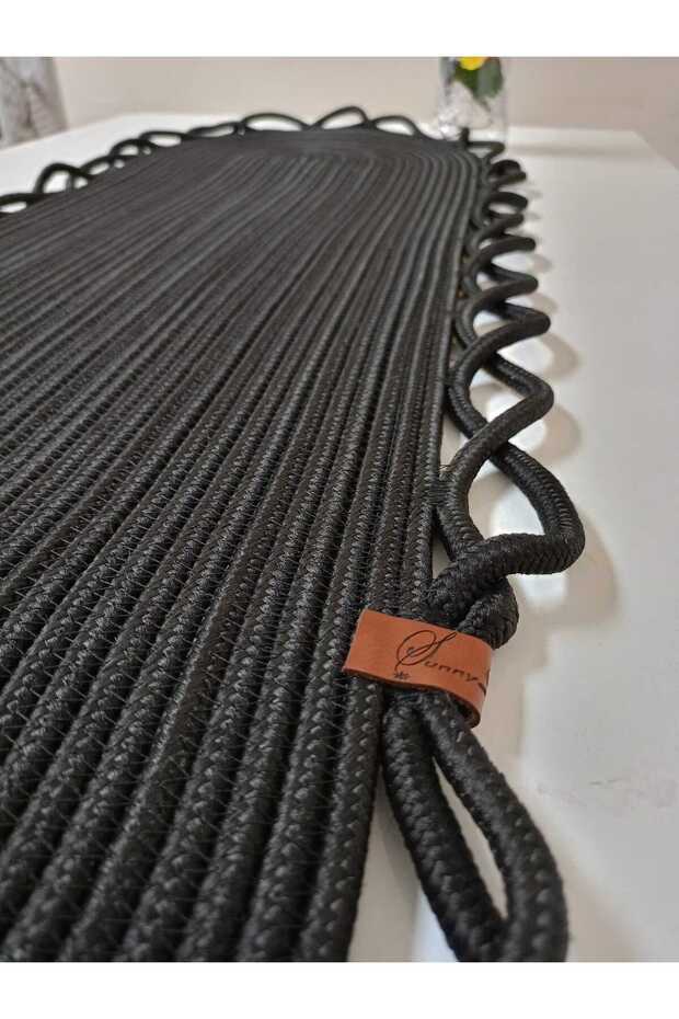 jüt hasır runner sunum dekor masa örtüsü - 1