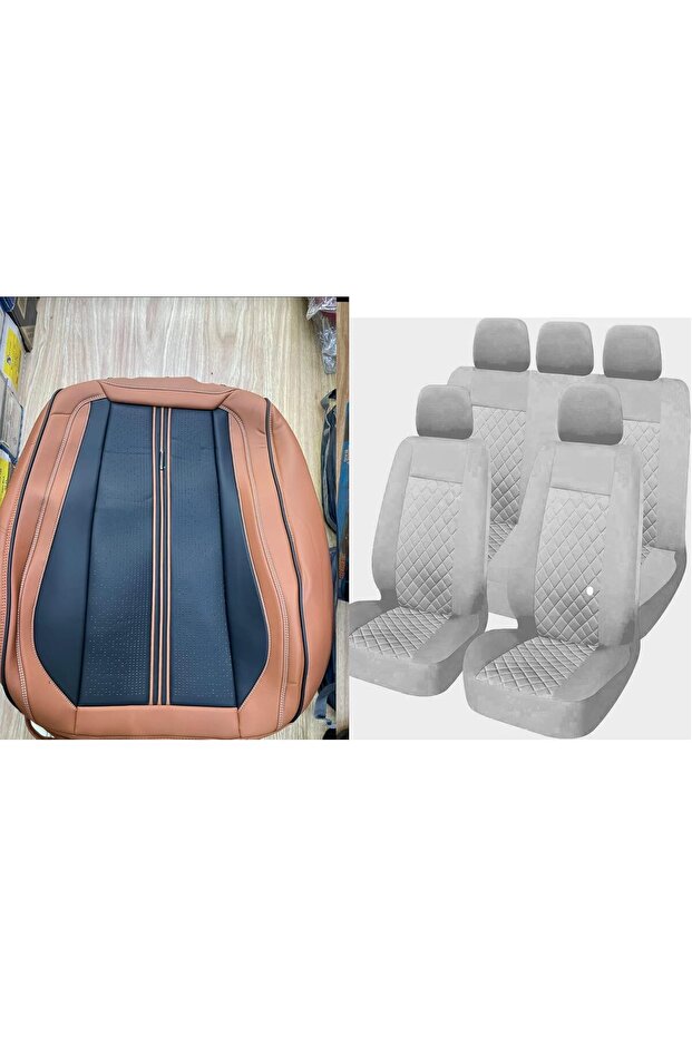 Luxury Quilted Car Seat Covers Full Set – Universal Fit for 5 Seats, Fits for Sedan Car