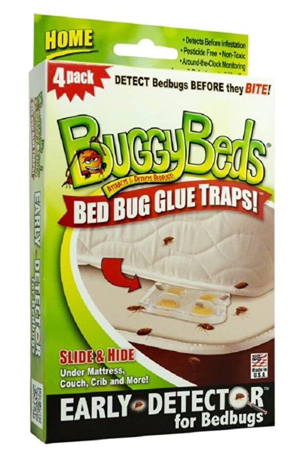 مصائد غراء بق الفراش من BuggyBeds، 4 قطع - 1