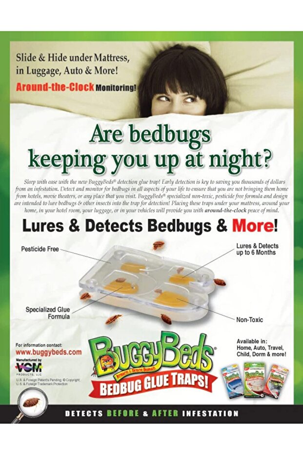 مصائد غراء بق الفراش من BuggyBeds، 4 قطع - 2