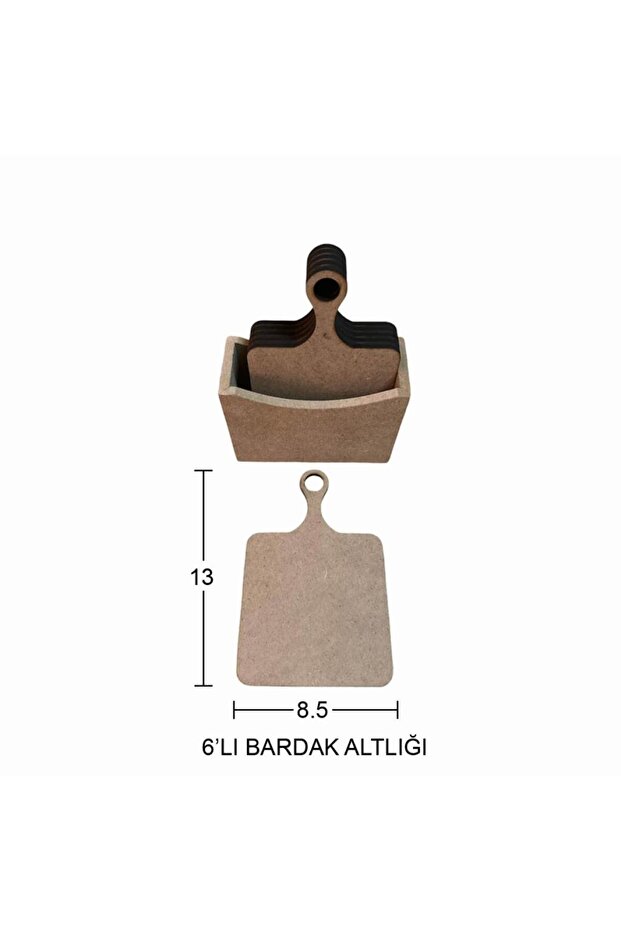 قاعدة أكواب خشبية مستطيلة 13x8.5 سم L392