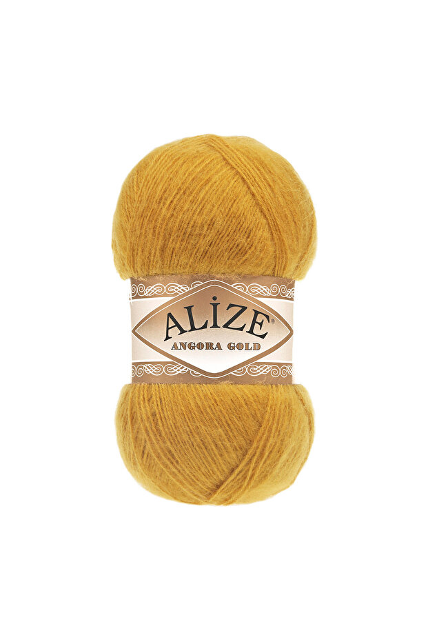 Angora Gold 02-Safran 100 Gr. Knitting Yarn 20% Wool - 80% Acrylic 100 Gr - 550 m