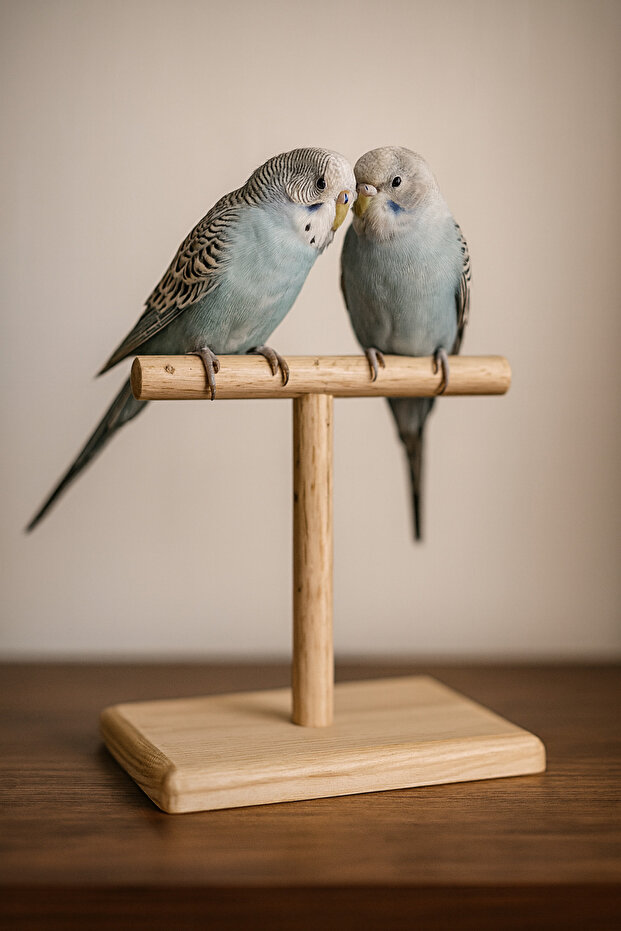 Natural Wooden Bird Perch Platform – Fun & Healthy for Small and Medium Birds