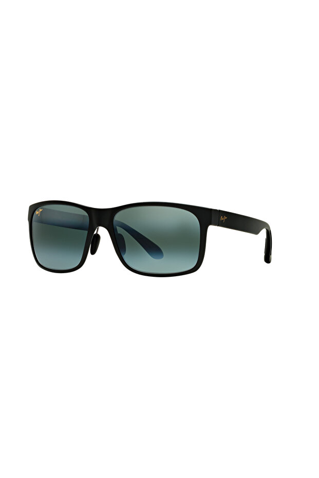 Red Sands Rectangular Unisex Polarized Sunglass Black_Grey