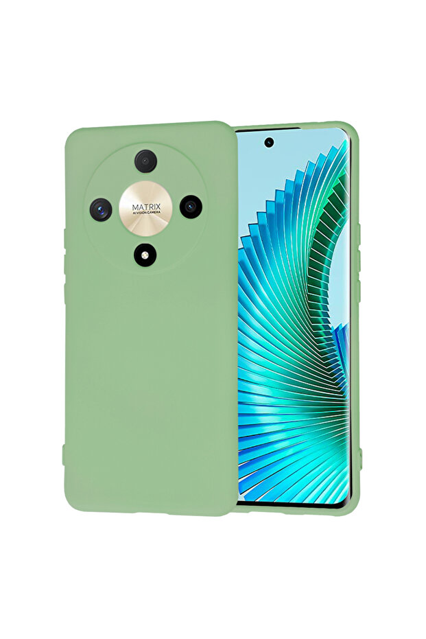 Honor Magic6 Lite SoftFlex silicone case, light green - 1