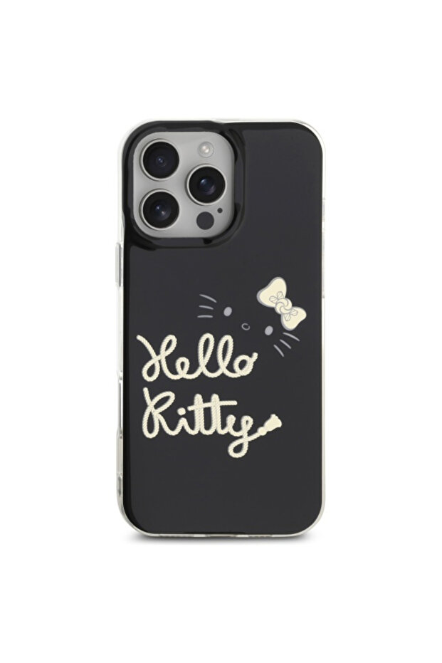 Husa Hello Kitty iPhone 16 Pro Max Hardcase IML Golden Diva MagSafe, negru, HKHMP16XHGDIK - 3