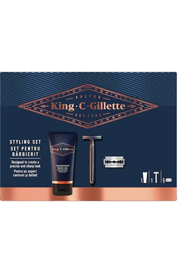 King C. Styling Set Double Edge Razor, - 3