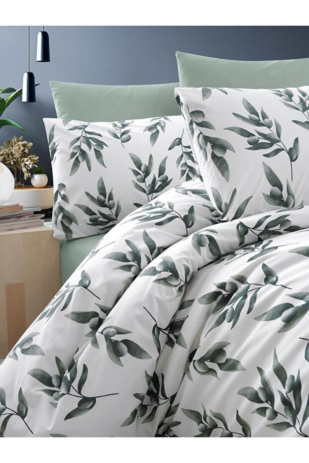 Nevresim Takımı Çift Kişilik Oliviya %100 Pamuk Percale Baskılı - 5