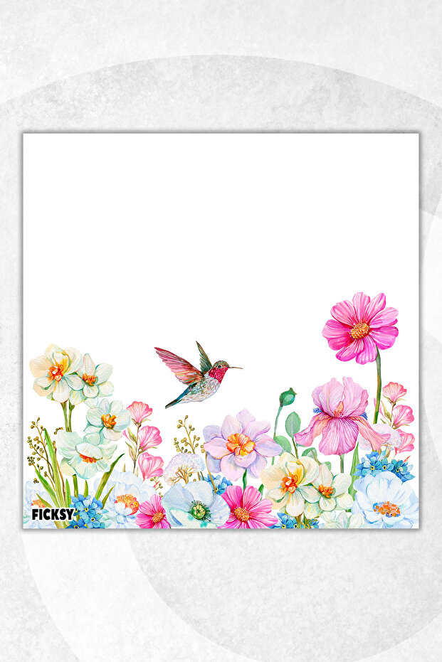 Flower Memo Pad - 9*9 cm Size - 50 Sheets - Notepad - Memopad - Note Paper - to Do List - Notebook - 1