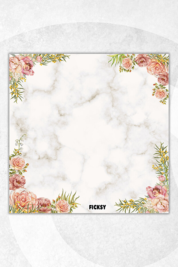 Flower Memo Pad - 9*9 cm Size - 50 Sheets - Notepad - Memopad - Note Paper - to Do List - Notebook - 1